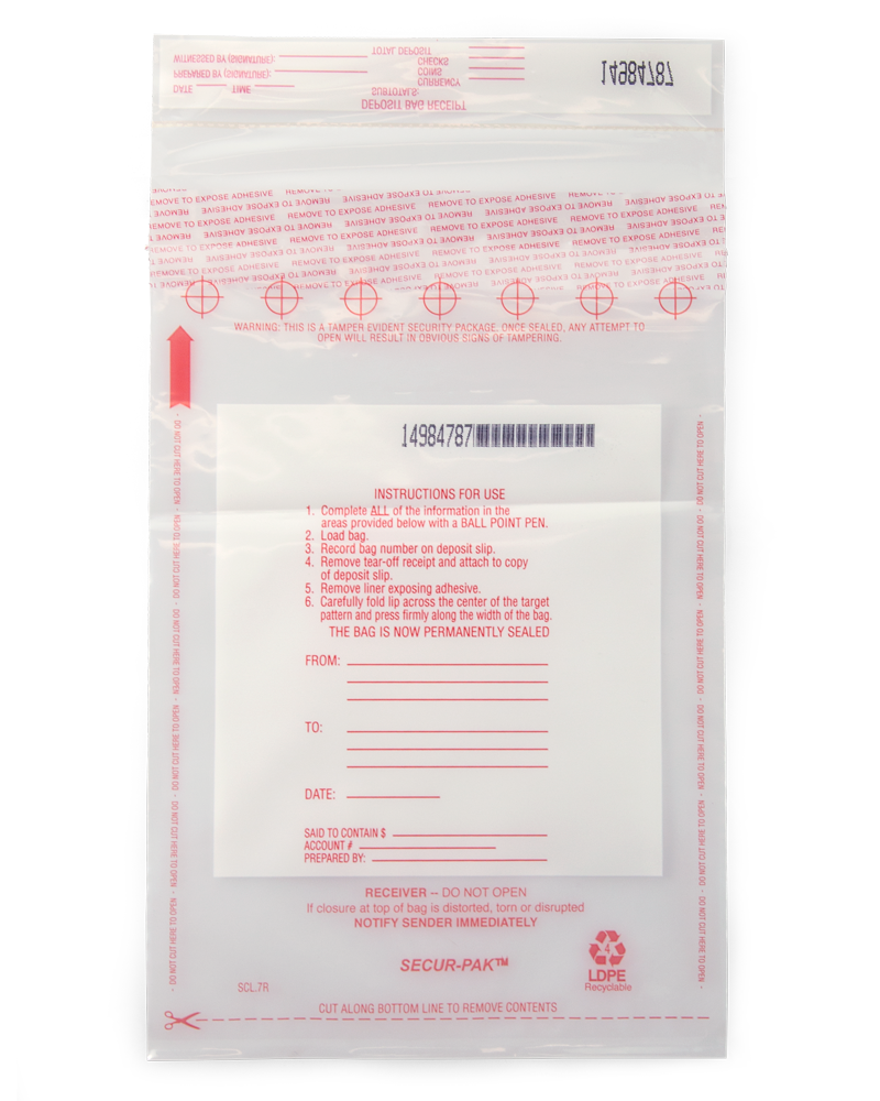 Plastic Night Drop Bags 7 x 10 SecurPak