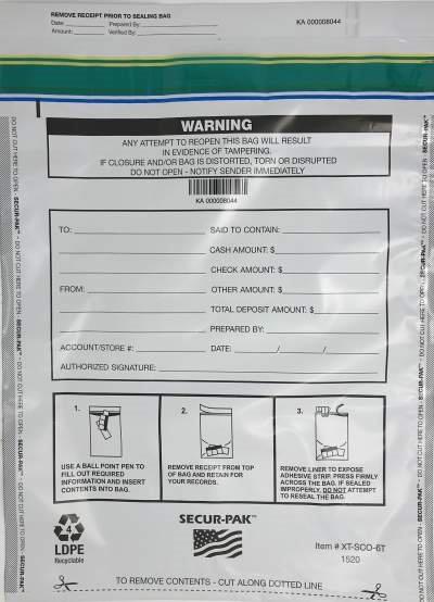 Plastic Security Bags 15 x 20 Secur-Pak