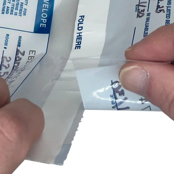10x13 2.5 mil Patient Valuable Envelope Bags Perforation Easy Tear Perforation Patient Valuable Tamper-Evident Envelopes 10 x 13 2.5 Mil