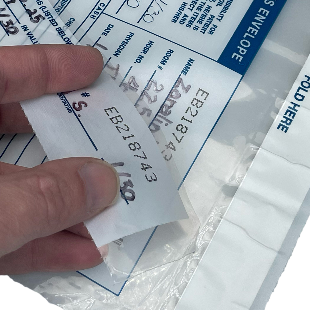 Sequential Numbering Patient Valuable Tamper-Evident Envelopes 10 x 13 2.5 Mil