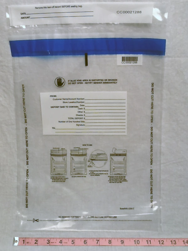 12 x 16 3 mil Plastic Deposit Bags 12x16 3mil Plastic Deposit Bags