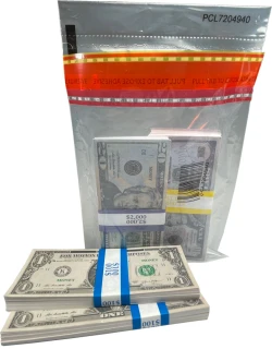 6" x 9" Clear Plastic Bank Deposit Bags