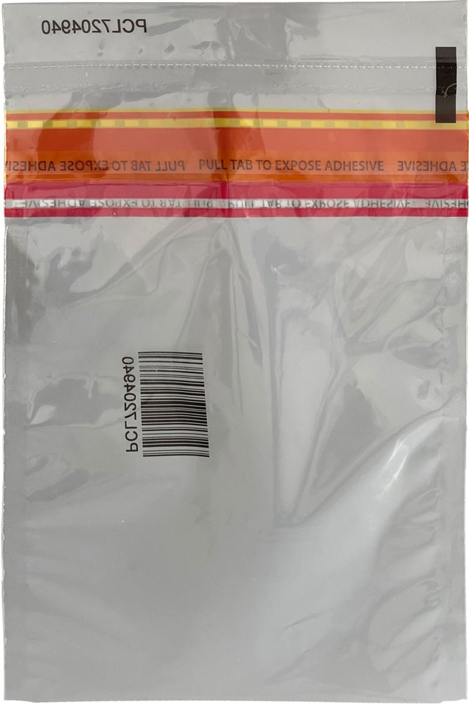 6x9 Secur Pak Plastic Bank Deposit Bag Back