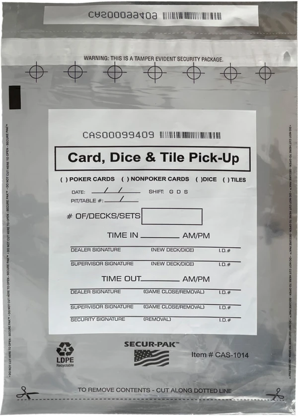Plastic Card and Dice Pick Up Bags 10x14 Front Plastic Card and Dice Pick Up Bags 10x14 Front