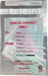  Plastic Check Deposit Bags 9 x 12 Secur-Pak 