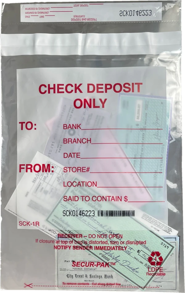 Plastic Check Deposit Bags 9 x 12 Secur-Pak Plastic Check Deposit Bags 9 x 12 Secur-Pak