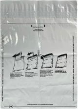 White Plastic Deposit Bags 14 x 17 Secur-Pak Back