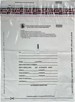 Plastic Deposit Bags 14 x 17 Secur-Pak