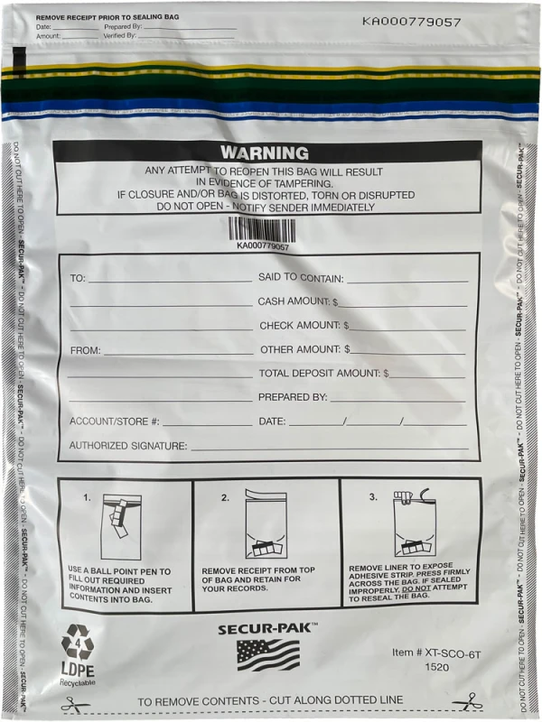 Plastic Security Bags 15 x 20 Secur-Pak Front