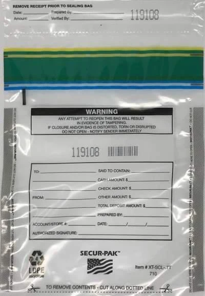 Secur-Pak Clear Deposit Bag 7 x 10 Secur-Pak Clear Deposit Bag 7 x 10