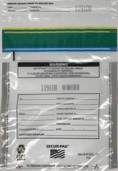 Secur-Pak Clear Deposit Bag 7 x 10 Secur-Pak Clear Deposit Bag 7 x 10