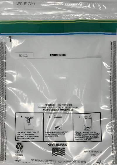Secur-Pak Evidence Bag 12 x 16