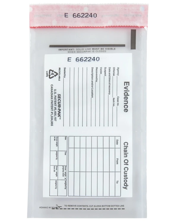 Secur-Pak Evidence Bag 5 x 9 Secur-Pak Evidence Bag 5 x 9
