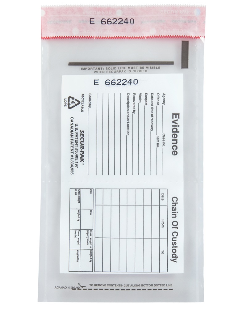 Secur-Pak Evidence Bag 5 x 9