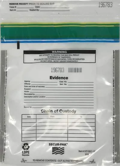 Secur-Pak Evidence Bag 9 x 12 Secur-Pak Evidence Bag 9 x 12