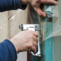 Clear Plastic Sheeting on Construction Site