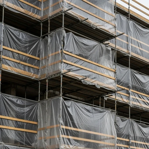 Clear Plastic Sheeting in stacked Rolls in Warehouse Ready for Delivery Clear Plastic Sheeting in stacked Rolls in Warehouse Ready for Delivery