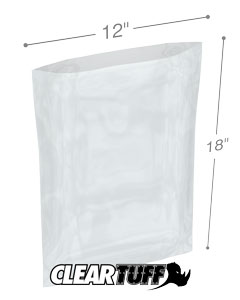 Clear Polyethylene Poly Bags 12 x 18 x 2 mil 1000/CTN Clear Polyethylene Poly Bags 12 x 18 x 2 mil 1000/CTN