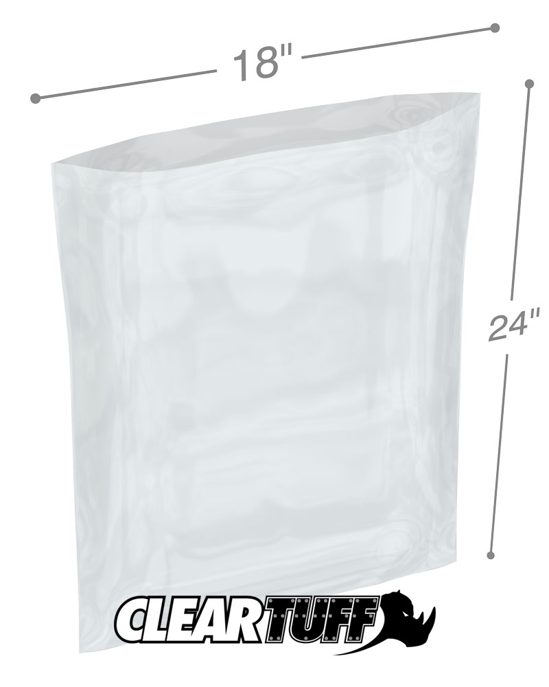 ULINE 18 x 24" 1 Mil Poly Bags  100-BAGS S-3205 