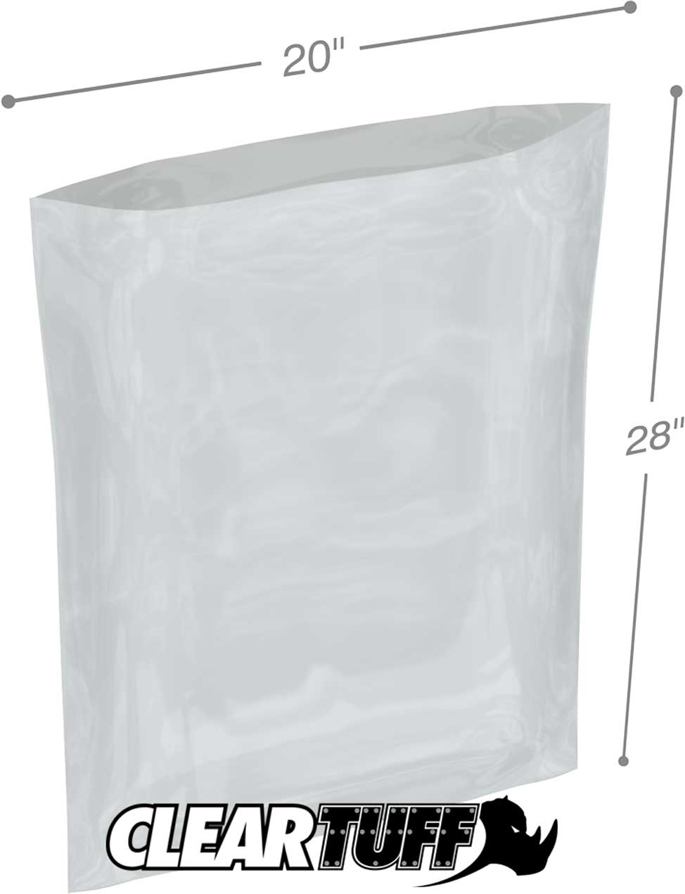 20 x 28 2 Mil Poly Bags