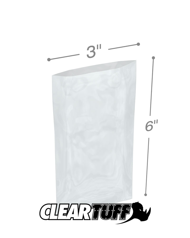by Discount Shipping USA 5 x 6-3 Mil Flat Poly Bags