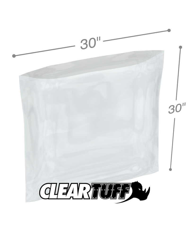 Clear Plastic Flat Open Poly Bag 15x36-1 mil MagicWater Supply 100 Pack 