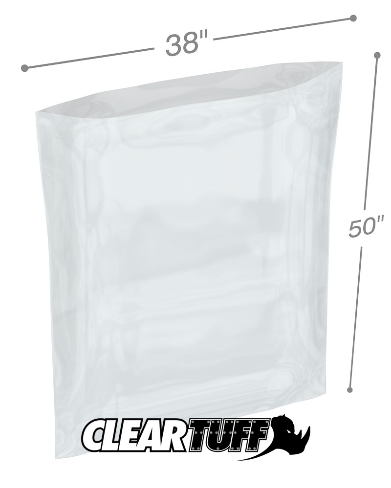 25 CLEAR 18 x 24 PLASTIC PACKING POLY BAGS LAY FLAT OPEN TOP ULINE 1 MIL THICK