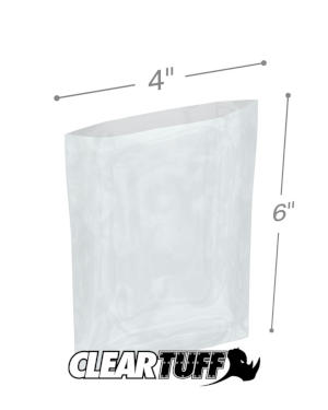 1000 Pack 4 x 7 Inch Clear Flat Poly Bag 3 Mil