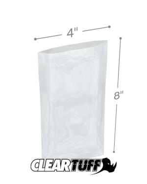 25 CLEAR 12 x 16 LAY FLAT OPEN TOP POLY BAGS PLASTIC STORAGE ULINE 2 MIL THICK 