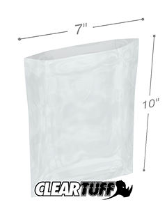 5 x 10 Pack of 100 Plymor Flat Open Clear Plastic Poly Bags 2 Mil 5 x 10 Pack of 100 Plymor Flat Open Clear Plastic Poly Bags 2 Mil