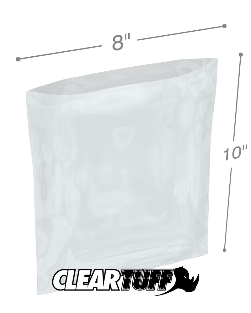 Clear Plastic Flat Open Poly Bag MagicWater Supply 100 Pack 11x15-1 mil 