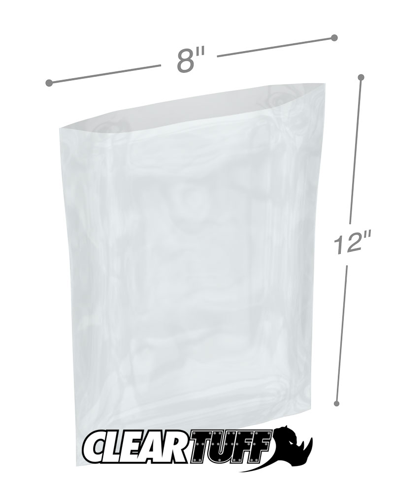 6x8 6"x8" 150 x 200 mm 1000 High Quality Clear Polythene Plastic Food Bags 