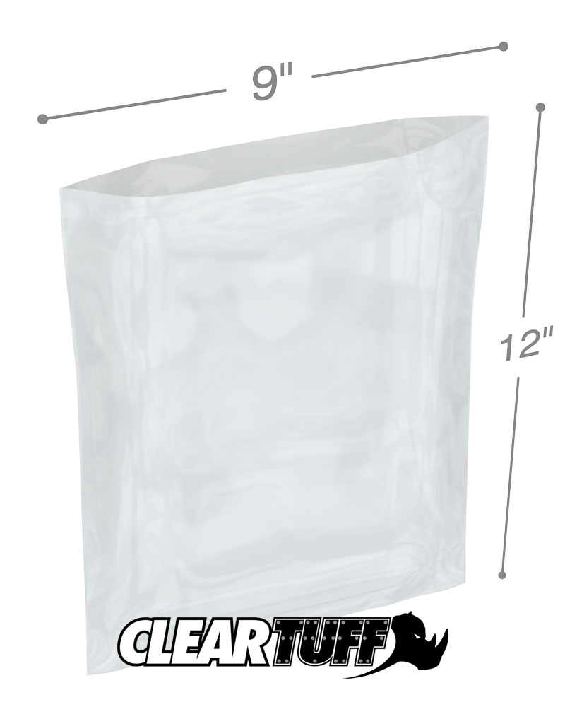 9x12 clear poly bags