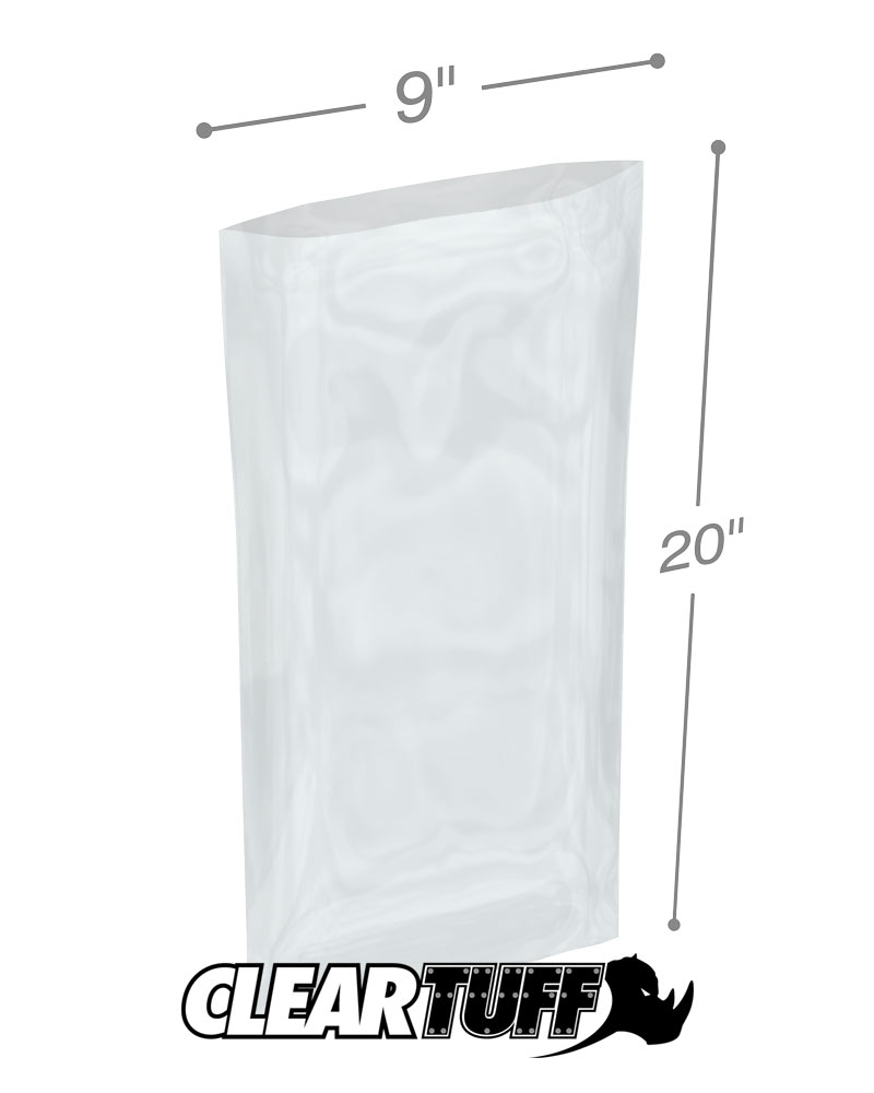 9" x 20" 1.5 Mil Poly Bags