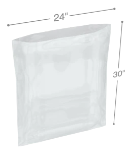 24" x 30" 8 Mil Flat Poly Bags