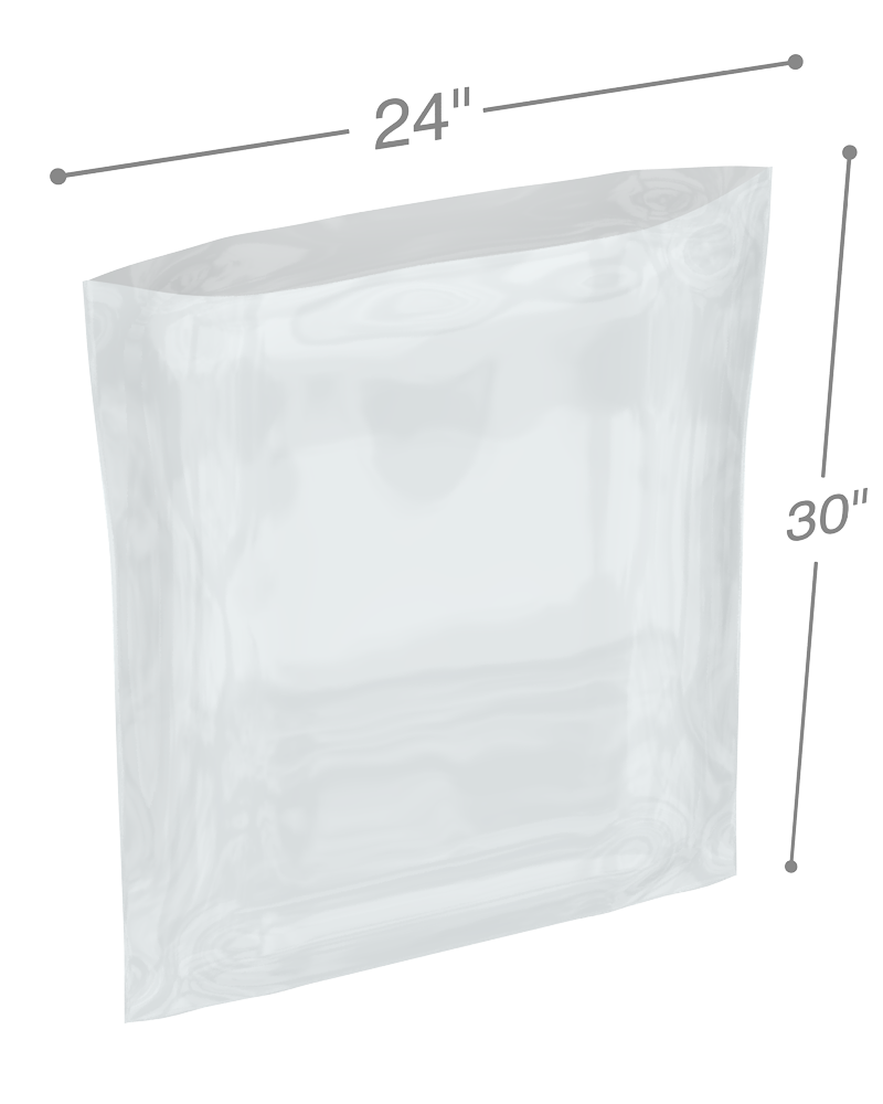 24 x 30 8 Mil Flat Poly Bags 24 x 30 8 Mil Poly Bags