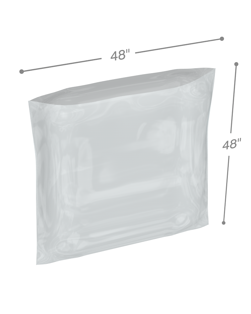 48 x 48 8 Mil Flat Poly Bags 48 x 48 8 Mil Poly Bags