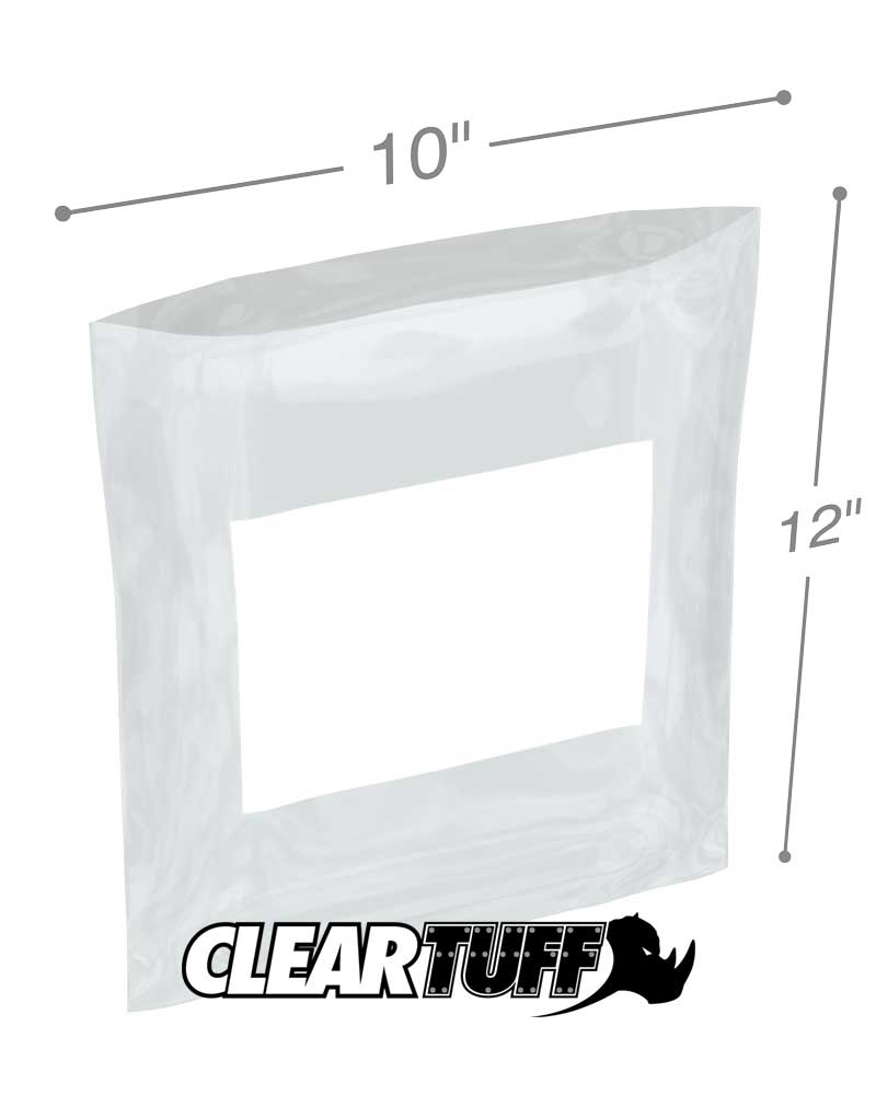 10x12 4mil Whiteblock Poly Bags