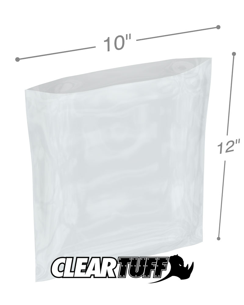 10 x 12 8 Mil Flat Poly Bags