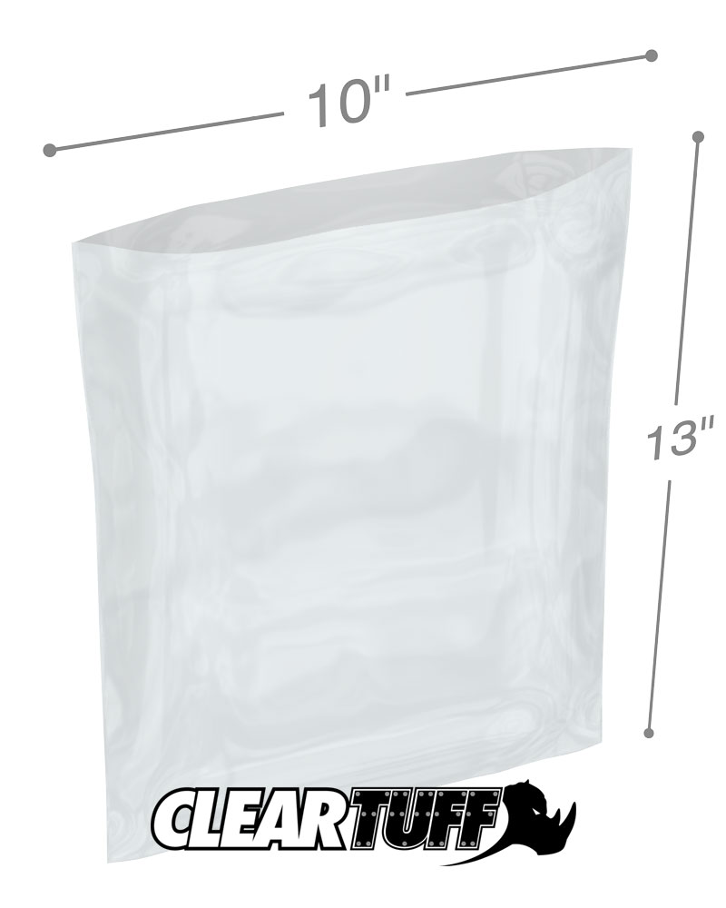 10 x 13 1.25 mil Poly Bags