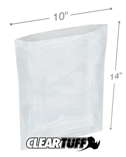 10" x 14" 1.25 Mil Flat Poly Bags