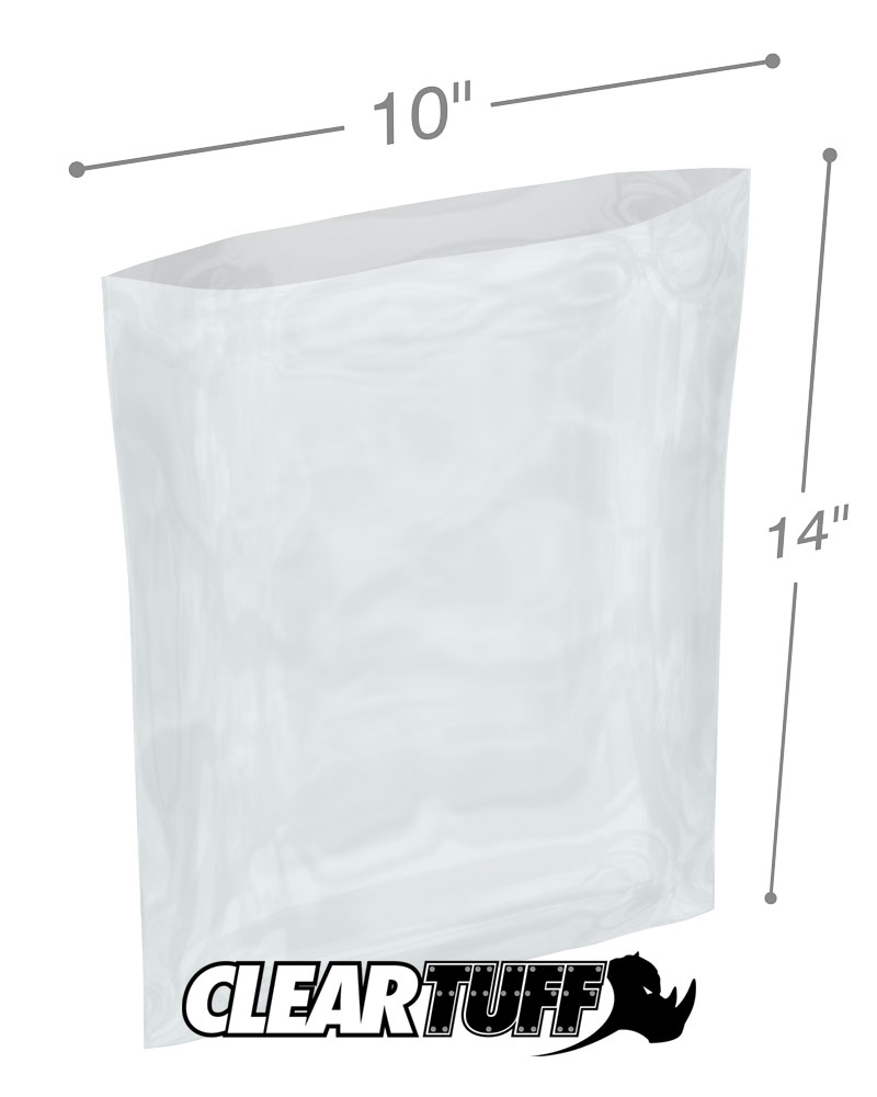 Clear 10 x 14 6 mil Poly Bags
