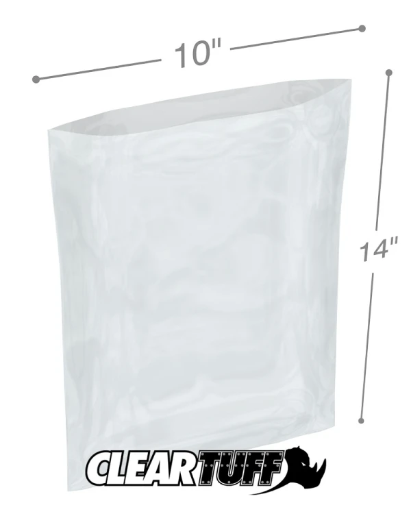 10 x 14 8 Mil Flat Poly Bags