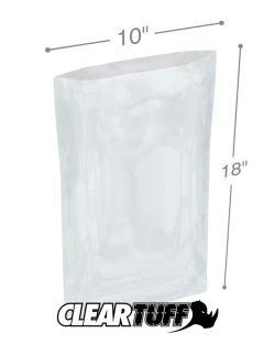 10" x 18" 1.5 Mil Flat Poly Bags