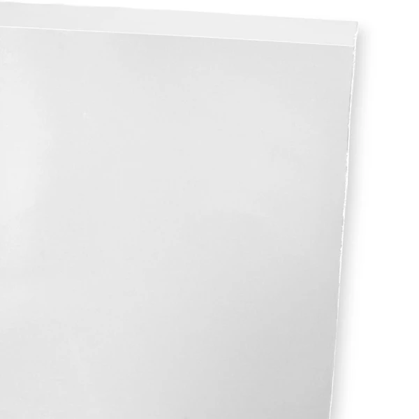 10 x 20 4 Mil Flat Poly Bag Lip Close up of 4 Mil 10 x 20 Poly Bag Lip