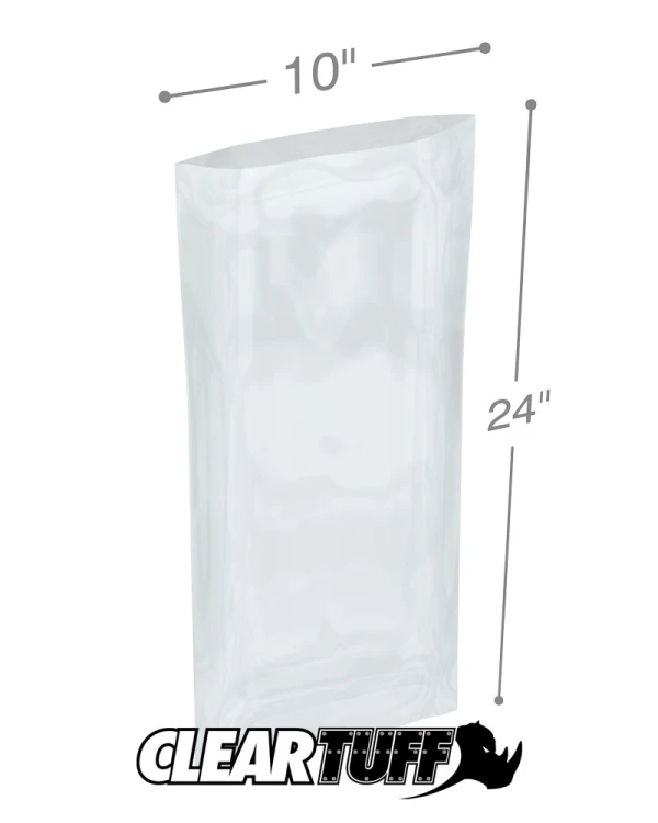 10 x 24 3 mil Poly Bags 10 x 24 3 mil Poly Bags