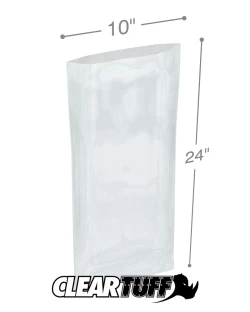 10" x 24" 6 Mil Flat Poly Bags