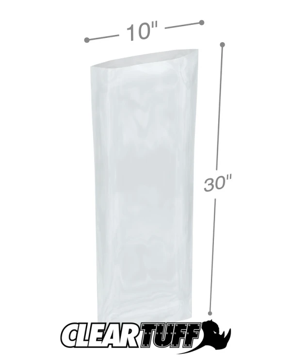 Clear 10 x 30 1.5 mil Poly Bags