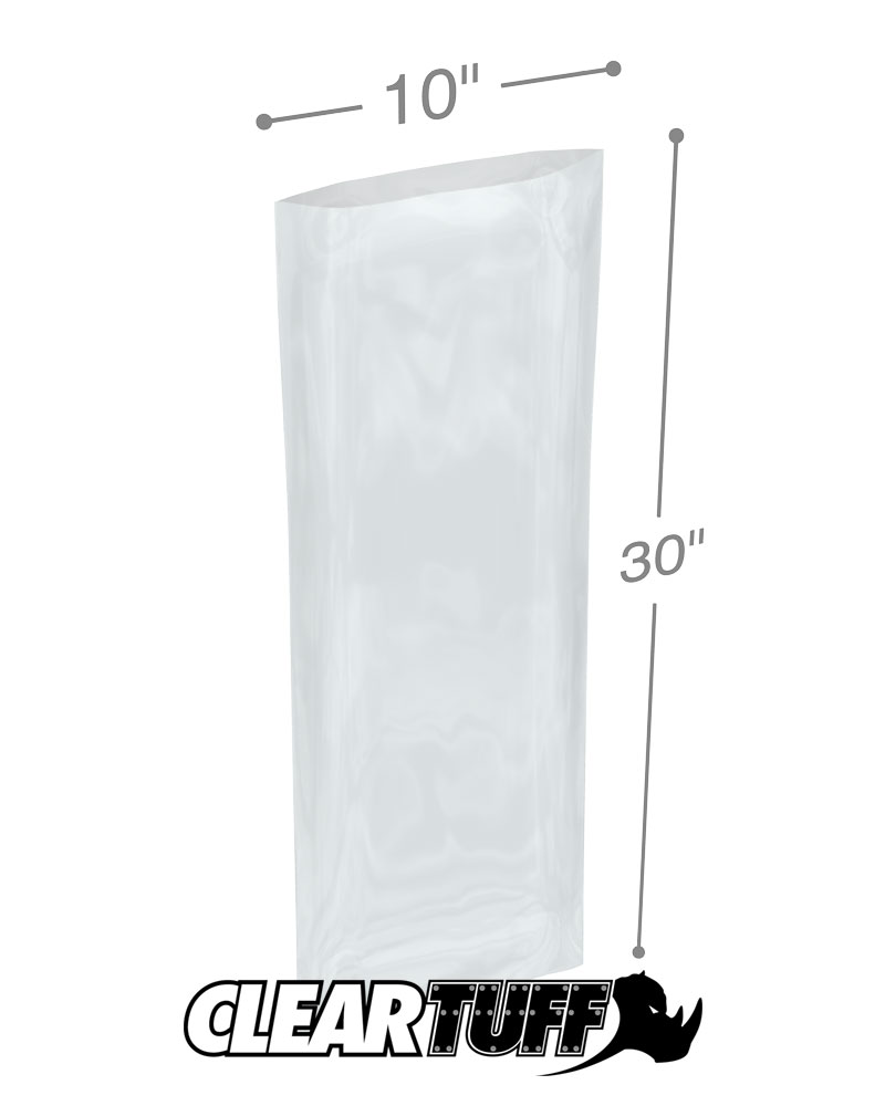Clear 10 x 30 1.5 mil Poly Bags