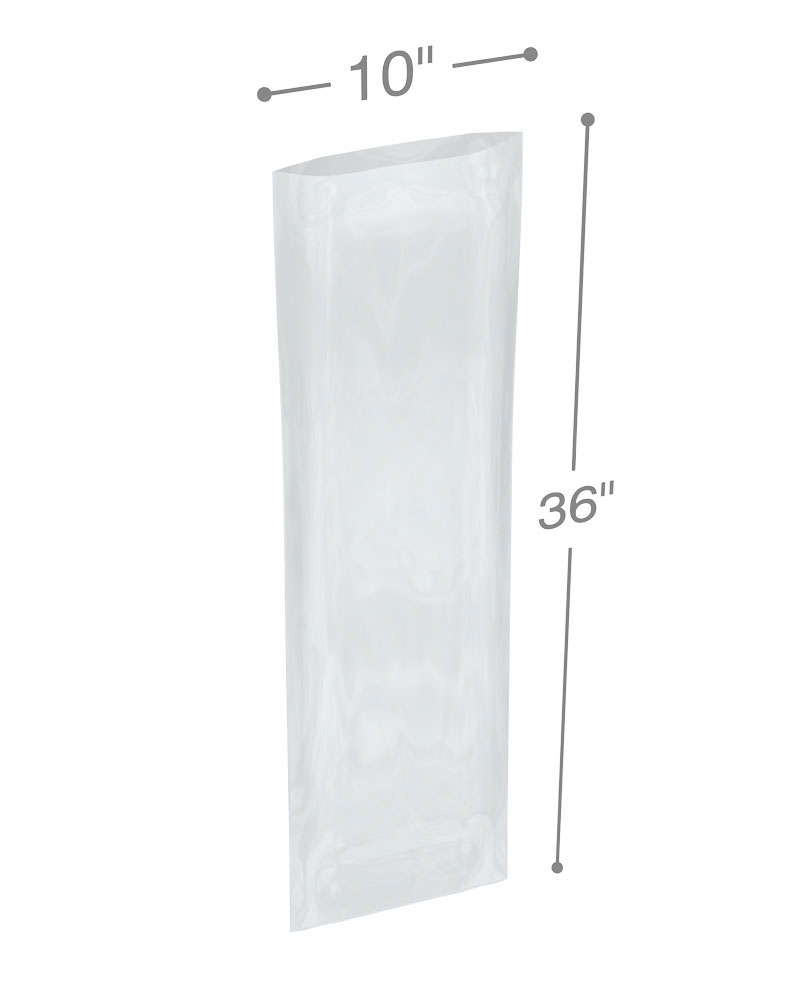 Clear 10 x 36 1.5 mil Poly Bags